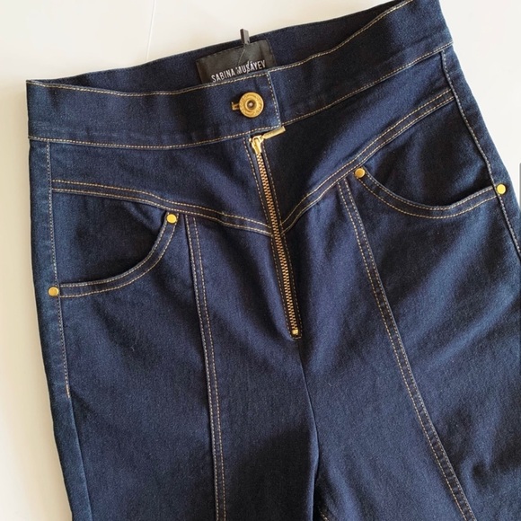 Sabina Musayev | High Rise Zip Front Crop Capri Jeans - Picture 6 of 8